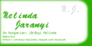 melinda jaranyi business card